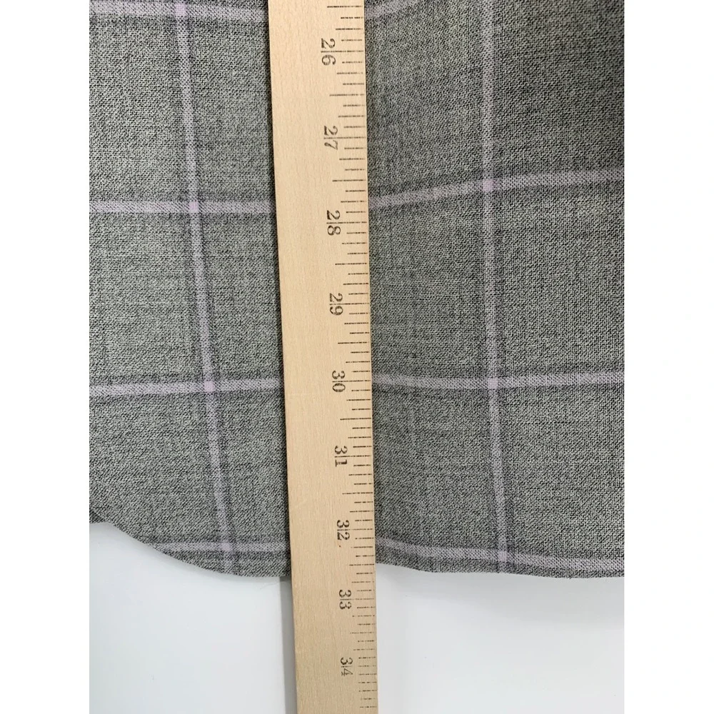 Tiglio Blazer Mens‎ 42L Gray Plaid Wool Stretch Flex Two Button Sport Coat Capri